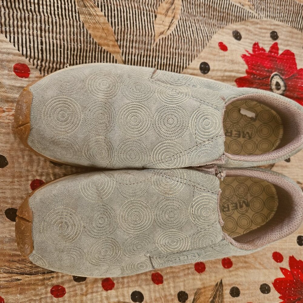 Light Blue Merrell Patterned Suede Mocs 8M